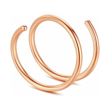 Nose Ring Hoop Double Hoop 8mm Spiral Jewelry for Single