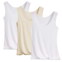 Women's Ice Silk Tank Top Round Neck Seamless Sleeveless