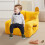 Canapé enfant multicolore moelleux avec fermeture éclair de rangement 5