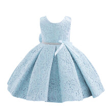 Ärmelloses Prinzessinnenkleid mit Blumenmuster, himmelblau, Mädchen, Größe 4-6