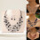 Bohemian Ethnic Necklace and Earring Set White 2 pcs 1