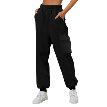 Women's Fleece Thermal Winter Pants High-Waisted Black