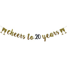 Gold Glitter 'Cheers To 50 Years' Banner Set
