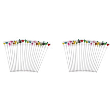 40Pcs Tropical Drink Stirrers Cocktail Drink Stirrers 9 Inch Mixer Bar with Wine Glass Patterns, Reusable Gin Stirrers