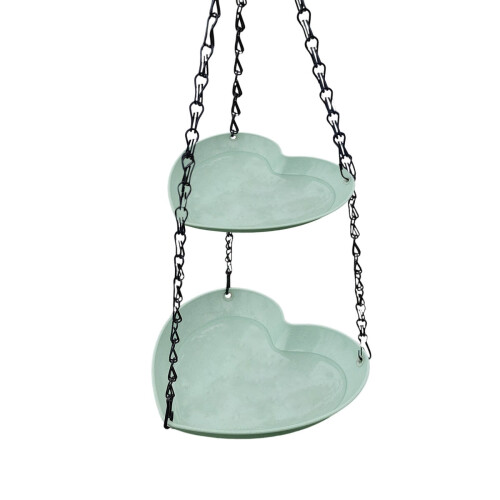 Double Layer Hanging Bird Bath Bowl Weather-Resistant for 1