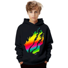 Kids Flame Hoodie Lightweight Pullover Sweatshirt