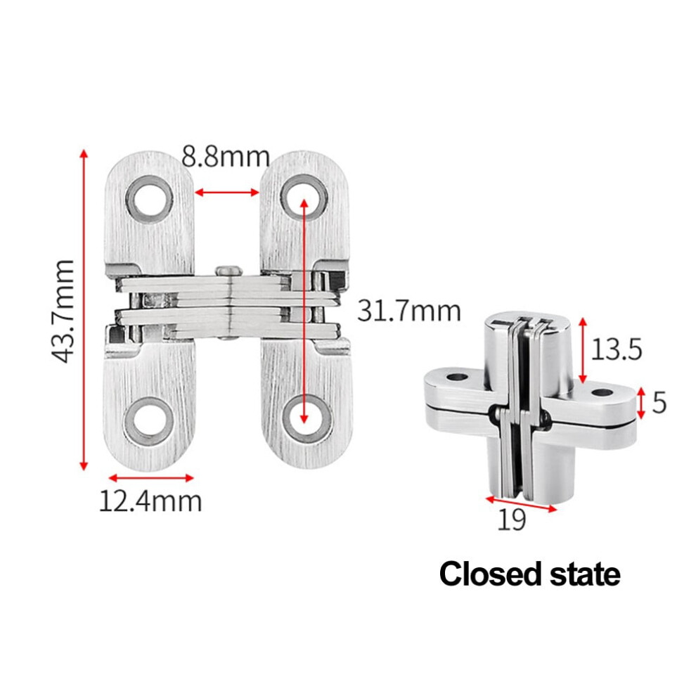 Zinc Alloy Concealed Cross Hinge For Wooden Cabinet Doors 939152642625