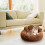 Rustgevend donutvormig hondenbed, middelgroot, wasbaar, antislip, imitatieleer 6