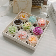 Handmade Rose Scented Soy Candle Aromatherapy Decor