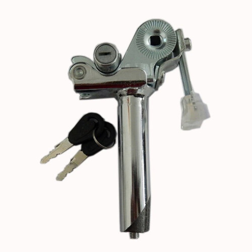 Electric Bicycle Seat Post with Flip Lock and Internal Lock