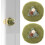 Soft Fabric Door Knob Covers Flower Shape Green 2 Pcs 1