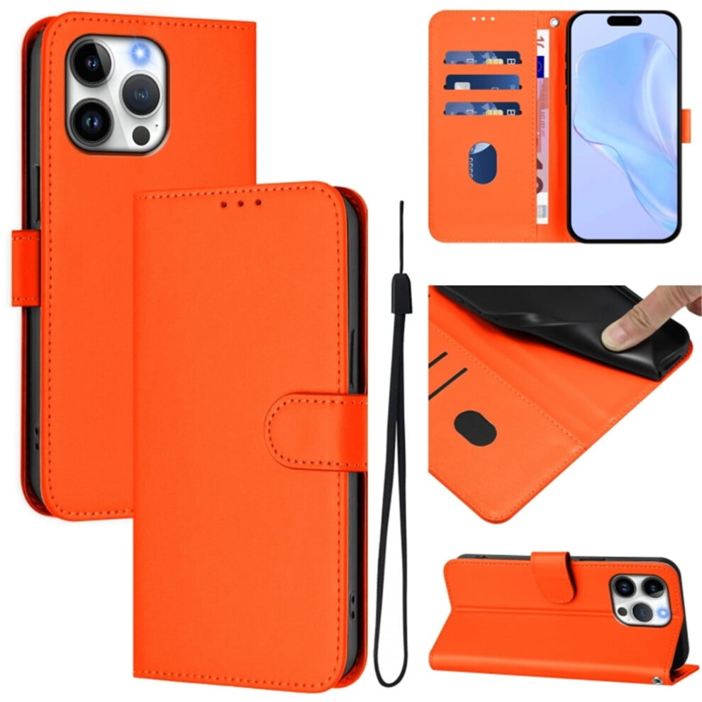 Pu Leather Wallet Case For Iphone 14 Pro Max Orange 9122141650928