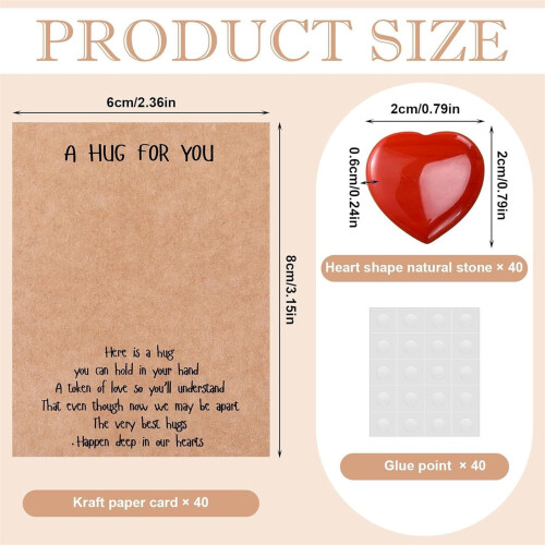 Heart-Shaped Crystal Valentine Cards 40 Pack 2