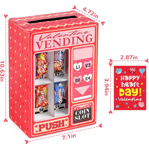 DIY Valentine Vending Mailbox for Kids 30 Cards 2