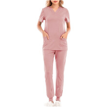 Women's Scrubs Set Solid Pink L