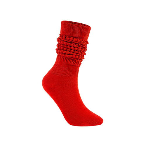 Men's Wool Thermal Socks Red Medium High Tube One Size 2