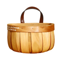 Handgewebter Wandkorb aus Holz für Knoblauch-Ingwer-Eier