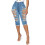 Damesjeans van lichtblauw polyester met scheuren 1