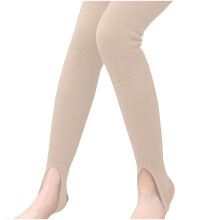 Girls Winter Fleece-Lined Tights Khaki 9-12 Years