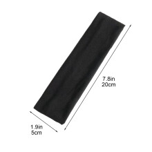 Bandeau extensible pour femme, noir, doux et antidérapant