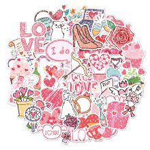 Valentine's Day Stickers Waterproof Vinyl Heart 100PCS