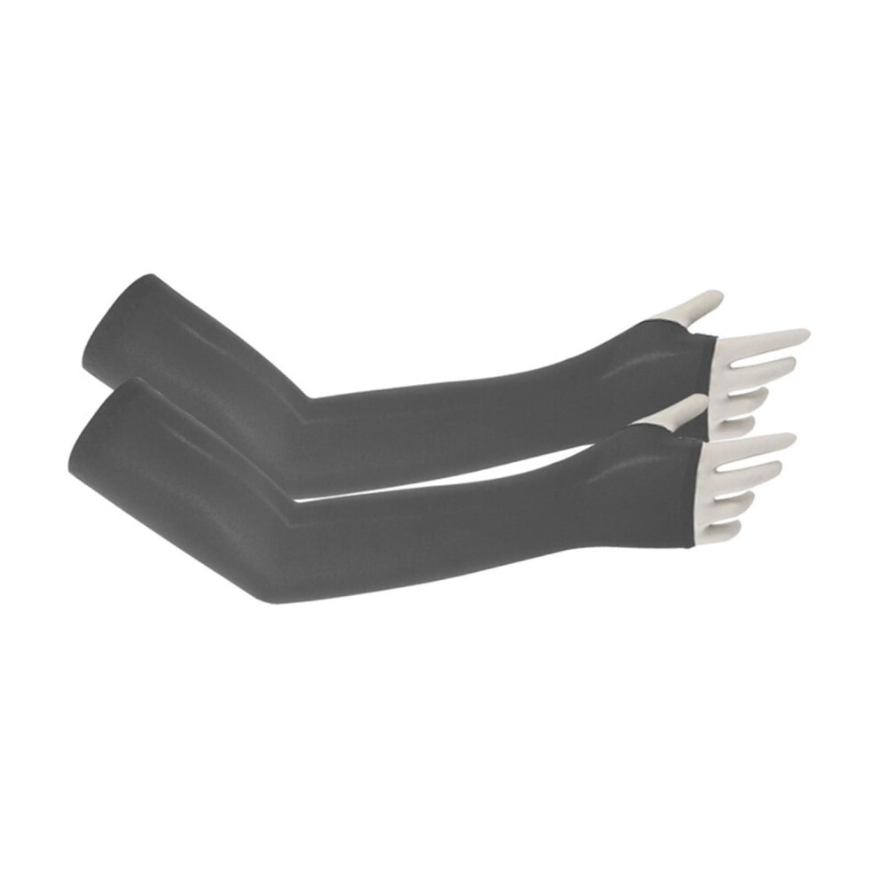 Kids' UV Protection Arm Sleeves Dark Gray 5-12 Years