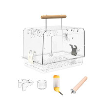 Portable Bird Travel Cage for Parrotlets Cockatiels Small
