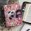 Capa para Bíblia Panda com Flor de Cerejeira em Couro PU com Alça e 4