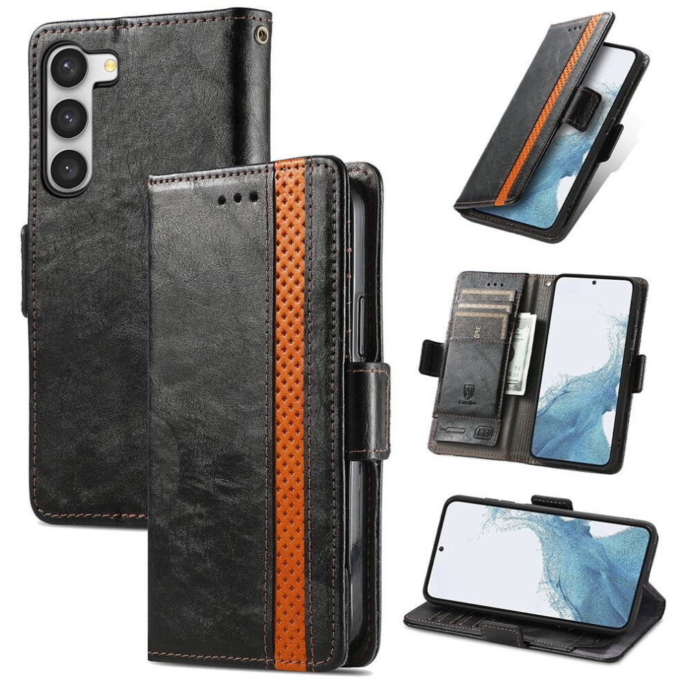 Samsung Galaxy S23 5G Leather Wallet Case Black 9122141655756