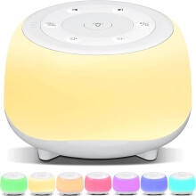 White Noise Sound Machine with 7-Color Light, 34 Sounds, 30