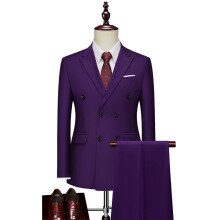 Men's Business Casual Suit Set Double-Breasted Jacket and