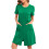 Women's Lightweight Winter Robe with Pockets Green M 1