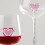 Wine Glass Gift Set Romantic Winged Red and White Goblets 4