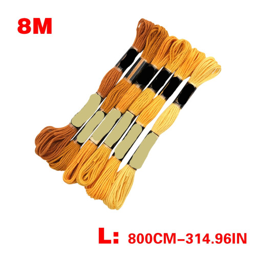 Gradient Embroidery Thread Polyester Cotton 8M 6 Colors 1