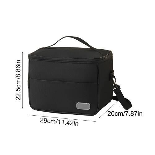 R-732 Black Thickened Thermal Lunch Bag Large Capacity 2