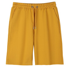 Kids Cotton Sweat Shorts with Drawstring Yellow 7-8 Years