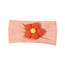Baby headband nylon soft beanie headwrap orange free size
