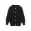 Kids' Solid Knit Cardigan Long Sleeve Button-Up Black 8-9 1