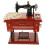 Vintage dark red ABS sewing machine toy 1 piece 5