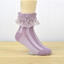 Tao Toddler Girls Dress Socks Cotton Ruffle Lace 3 Pairs