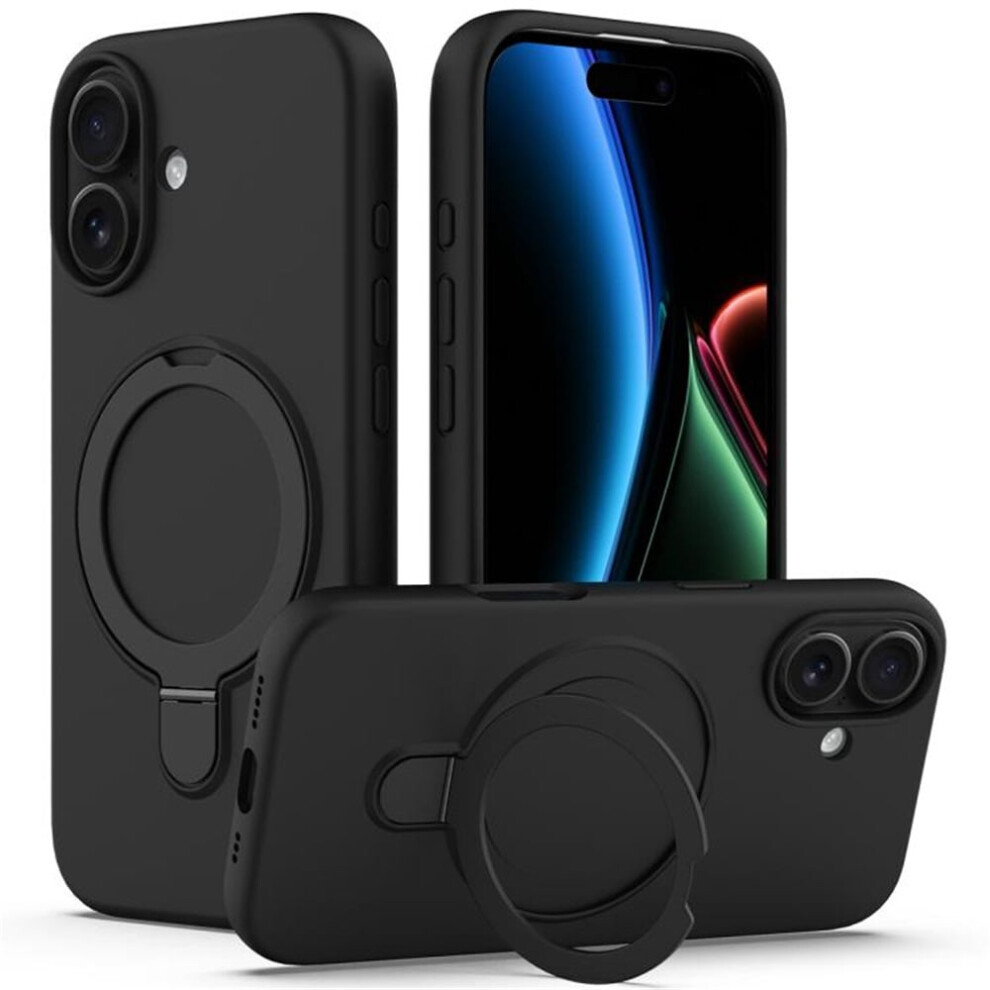 Iphone 17 Magnetic Liquid Silicone Case With Ring Stand And 9122141656630