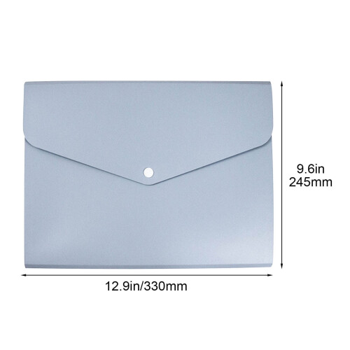 A4 Plastic Felt File Folder Blue 6-Compartment Portable 1
