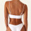 Women's White Bikini Set Push-Up High-Cut Halter Two-Piece 4