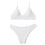 Women's White Bikini Set Push-Up High-Cut Halter Two-Piece 5