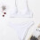 Women's White Bikini Set Push-Up High-Cut Halter Two-Piece 7
