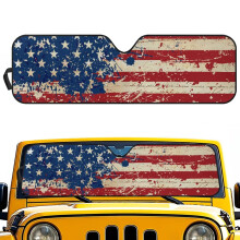 American Flag Windshield Sun Shade for Jeep Wrangler