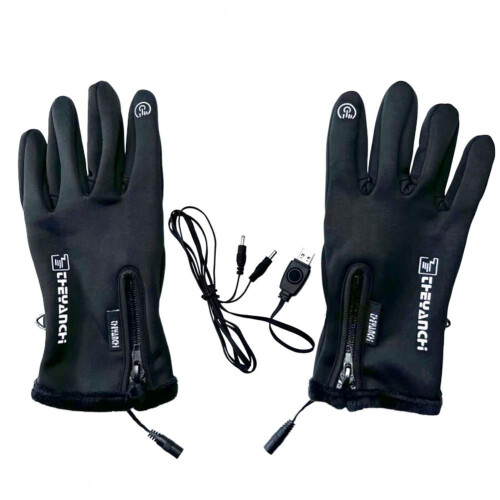 USB Rechargeable Heating Gloves with Bare-Finger Touch