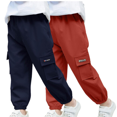 Boys Cargo Joggers Pants Quick Dry Lightweight 8-9 Years