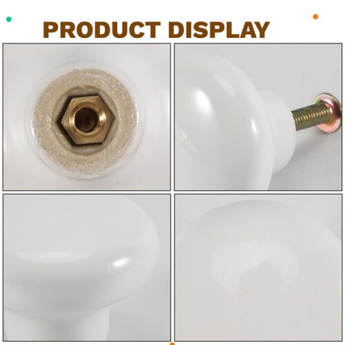 1pcs Ceramic Door Round Handles Kitchen Cabinet Cupboard Wardrobe Pull Knobs white S 1