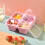 Wheat Straw Lunch Box 4-Compartment with Clear Lid 6